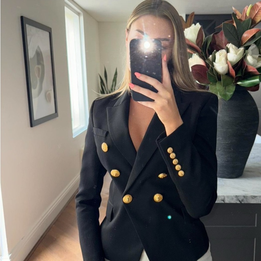 Balmain Black Blazer with Gold Buttons / 38 m - Picture 3 of 14